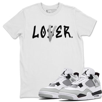 Jordan 4 Military Black Sneaker Match Tees Loser Lover Sneaker Tees Jordan 4 Military Black Sneaker Release Tees Unisex Shirts