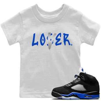 Jordan 5 Racer Blue Sneaker Match Tees Loser Lover Sneaker Tees Jordan 5 Racer Blue Sneaker Release Tees Kids Shirts