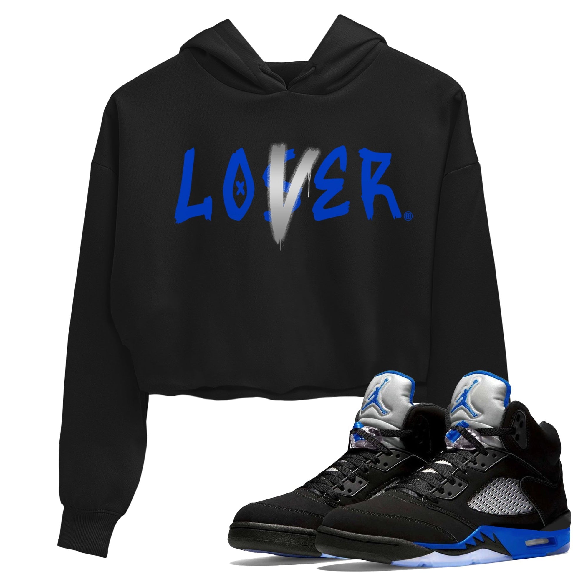 Jordan 5 Racer Blue Sneaker Match Tees Loser Lover Sneaker Tees Jordan 5 Racer Blue Sneaker Release Tees Women's Shirts
