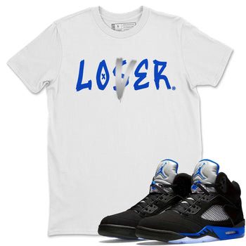 Jordan 5 Racer Blue Sneaker Match Tees Loser Lover Sneaker Tees Jordan 5 Racer Blue Sneaker Release Tees Unisex Shirts