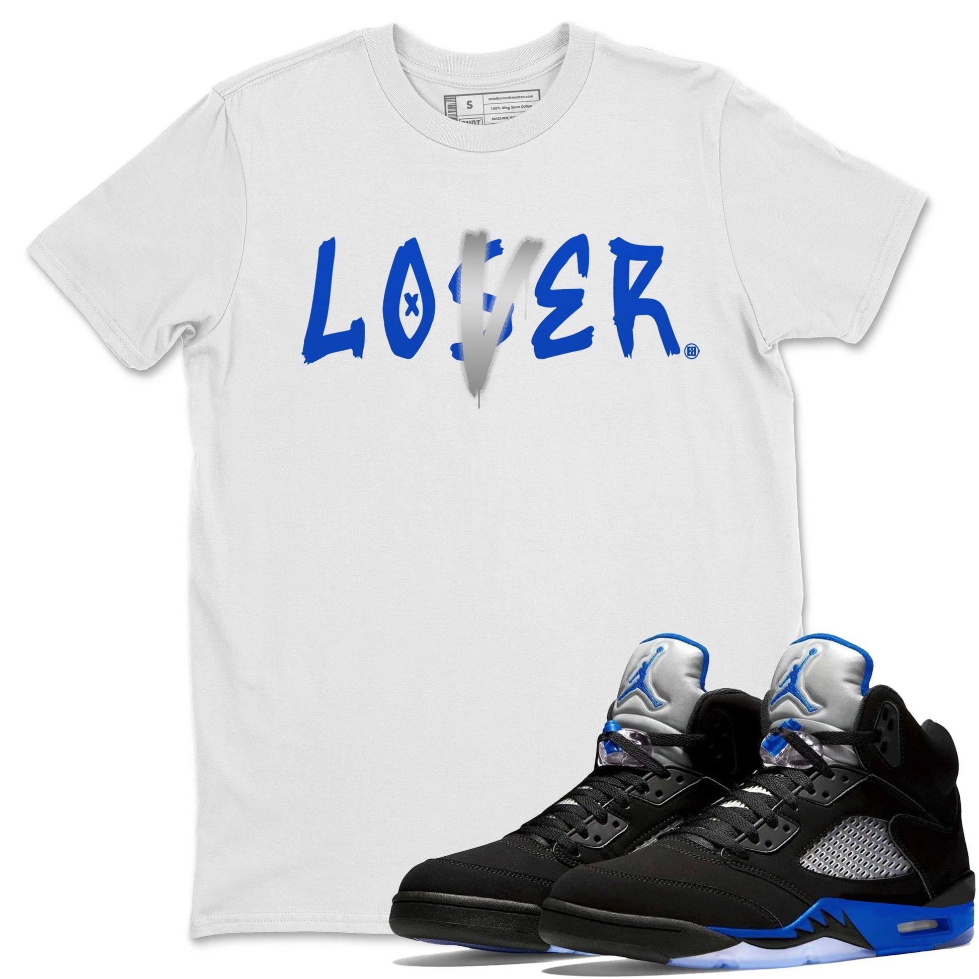 Jordan 5 Racer Blue Sneaker Match Tees Loser Lover Sneaker Tees Jordan 5 Racer Blue Sneaker Release Tees Unisex Shirts