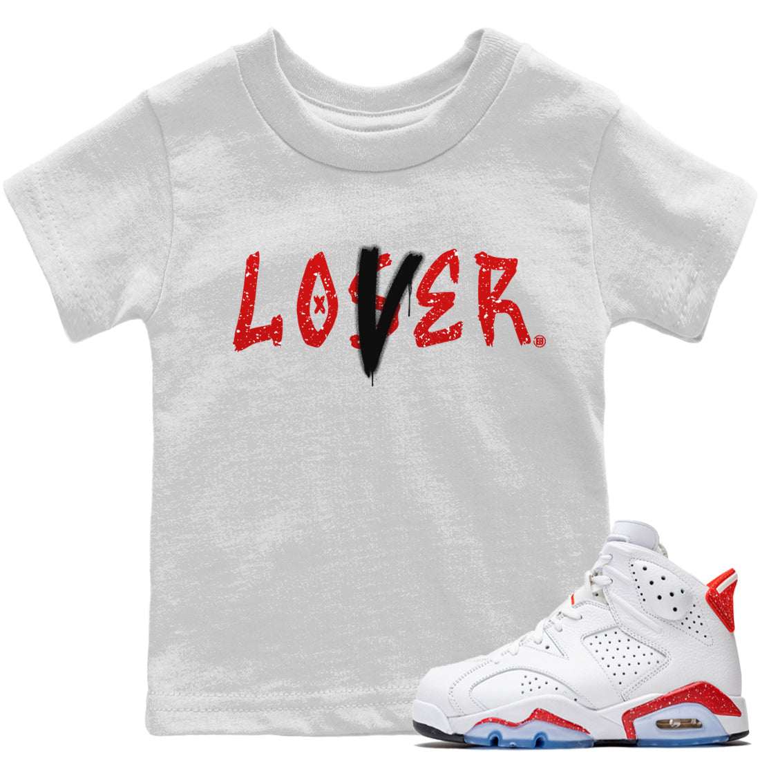 Jordan 6 Red Velvet Cookies Sneaker Match Tees Loser Lover Sneaker Tees Jordan 6 Red Velvet Cookies Sneaker Release Tees Kids Shirts