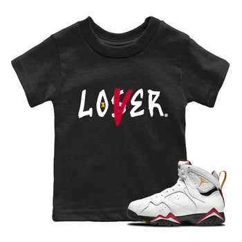 Jordan 7 Cardinal Sneaker Match Tees Loser Lover Sneaker Tees Jordan 7 Cardinal Sneaker Release Tees Kids Shirts