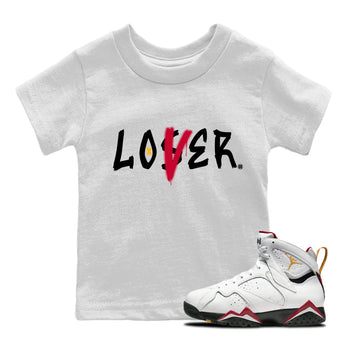Jordan 7 Cardinal Sneaker Match Tees Loser Lover Sneaker Tees Jordan 7 Cardinal Sneaker Release Tees Kids Shirts