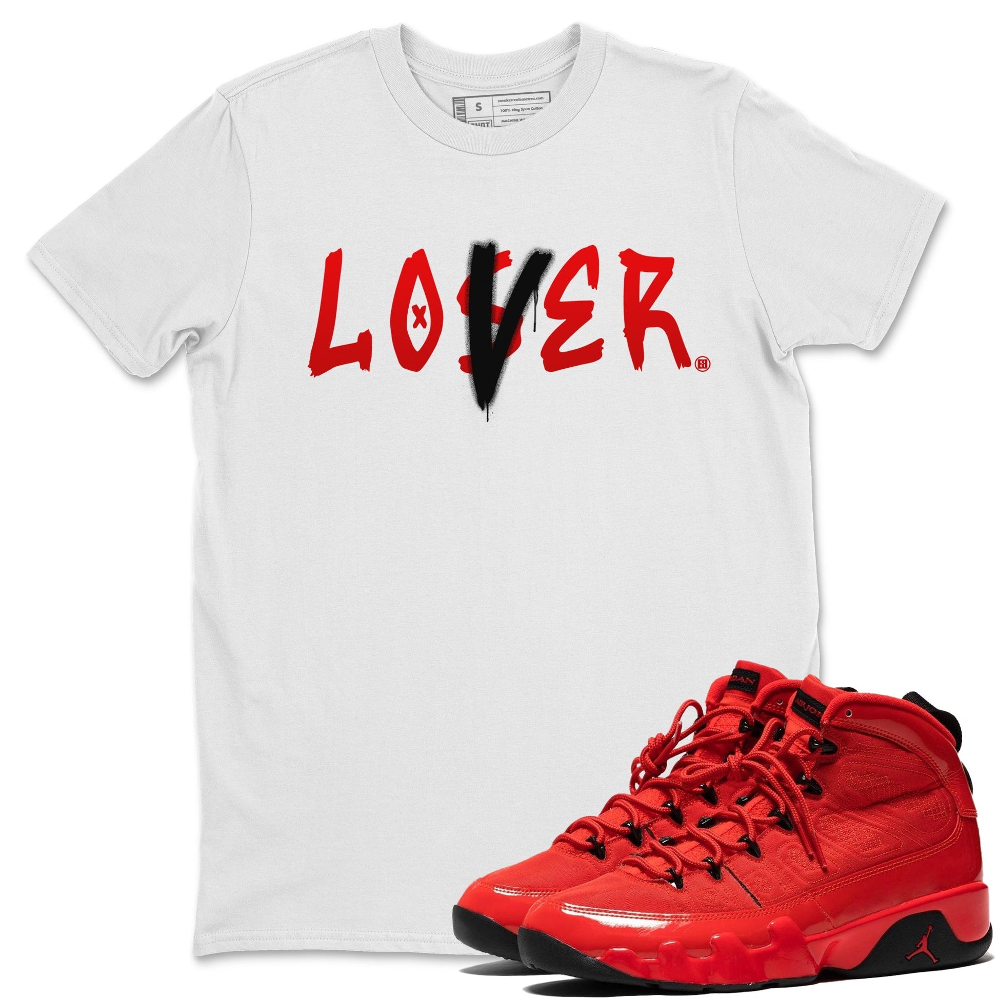 Jordan 9 Chile Red Sneaker Match Tees Loser Lover Sneaker Tees Jordan 9 Chile Red Sneaker Release Tees Unisex Shirts