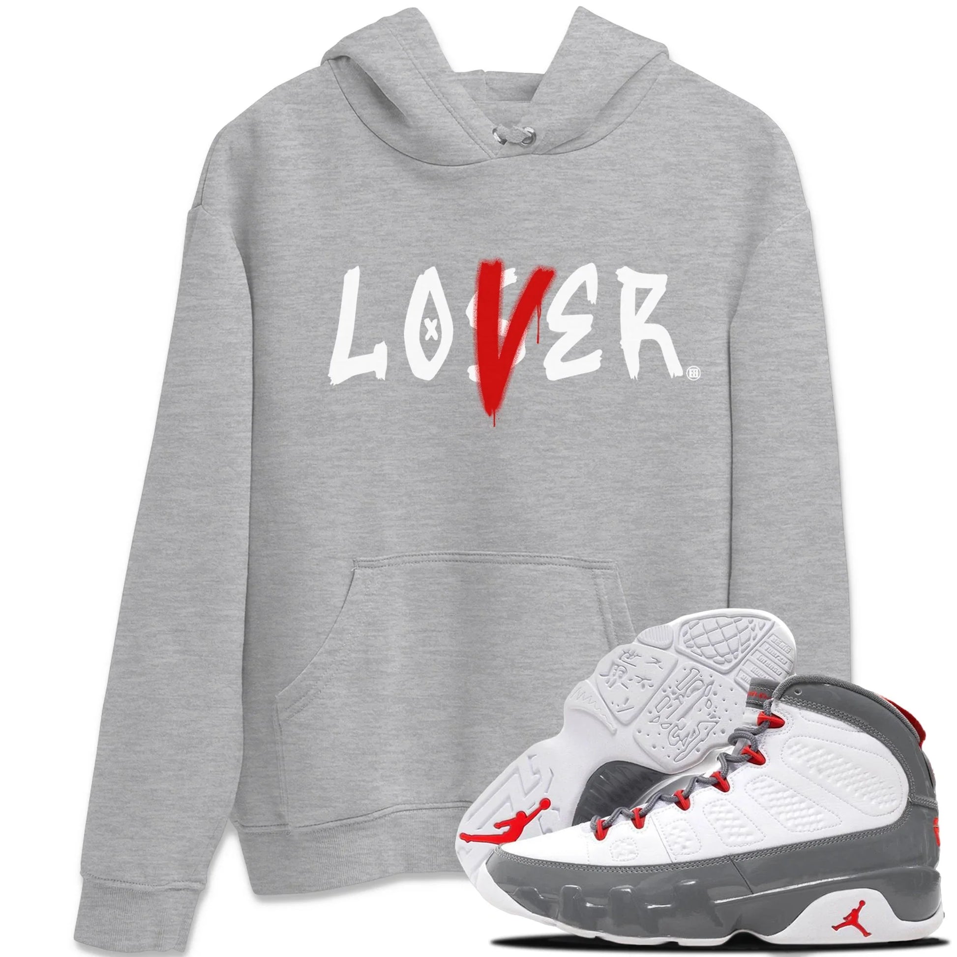 Jordan 9 Fire Red Sneaker Match Tees Loser Lover Sneaker Tees Jordan 9 Fire Red Sneaker Release Tees Unisex Shirts