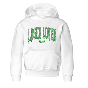 Air Jordan 3 Lucky Green Sneaker Match Tees Loser Lover Letter Sneaker Tees Air Jordan 3 WMNS Lucky Green Sneaker Release Tees Kids Shirts White 2