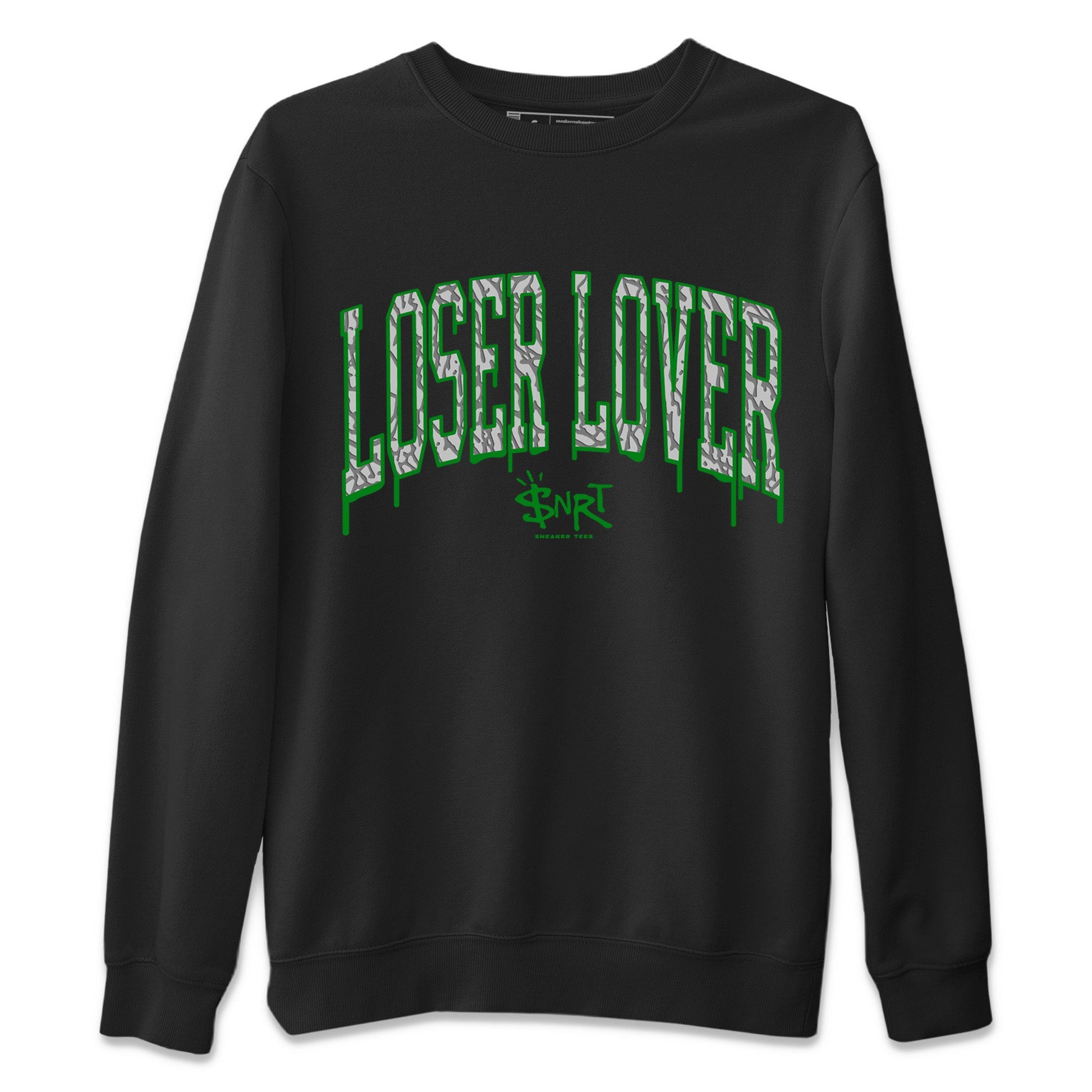 Air Jordan 3 Lucky Green Sneaker Match Tees Loser Lover Letter Sneaker Tees Air Jordan 3 WMNS Lucky Green Sneaker Release Tees Unisex Shirts Black 2