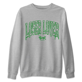 Air Jordan 3 Lucky Green Sneaker Match Tees Loser Lover Letter Sneaker Tees Air Jordan 3 WMNS Lucky Green Sneaker Release Tees Unisex Shirts Heather Grey 2