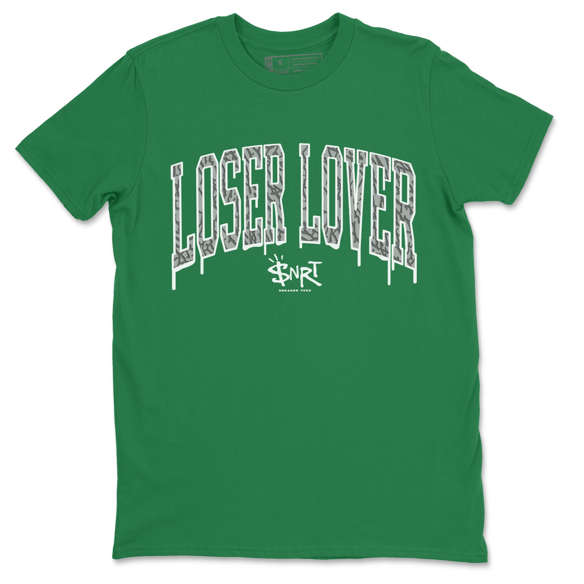 Air Jordan 3 Lucky Green Sneaker Match Tees Loser Lover Letter Sneaker Tees Air Jordan 3 WMNS Lucky Green Sneaker Release Tees Unisex Shirts Kelly Green 2