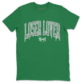 Air Jordan 3 Lucky Green Sneaker Match Tees Loser Lover Letter Sneaker Tees Air Jordan 3 WMNS Lucky Green Sneaker Release Tees Unisex Shirts Kelly Green 2