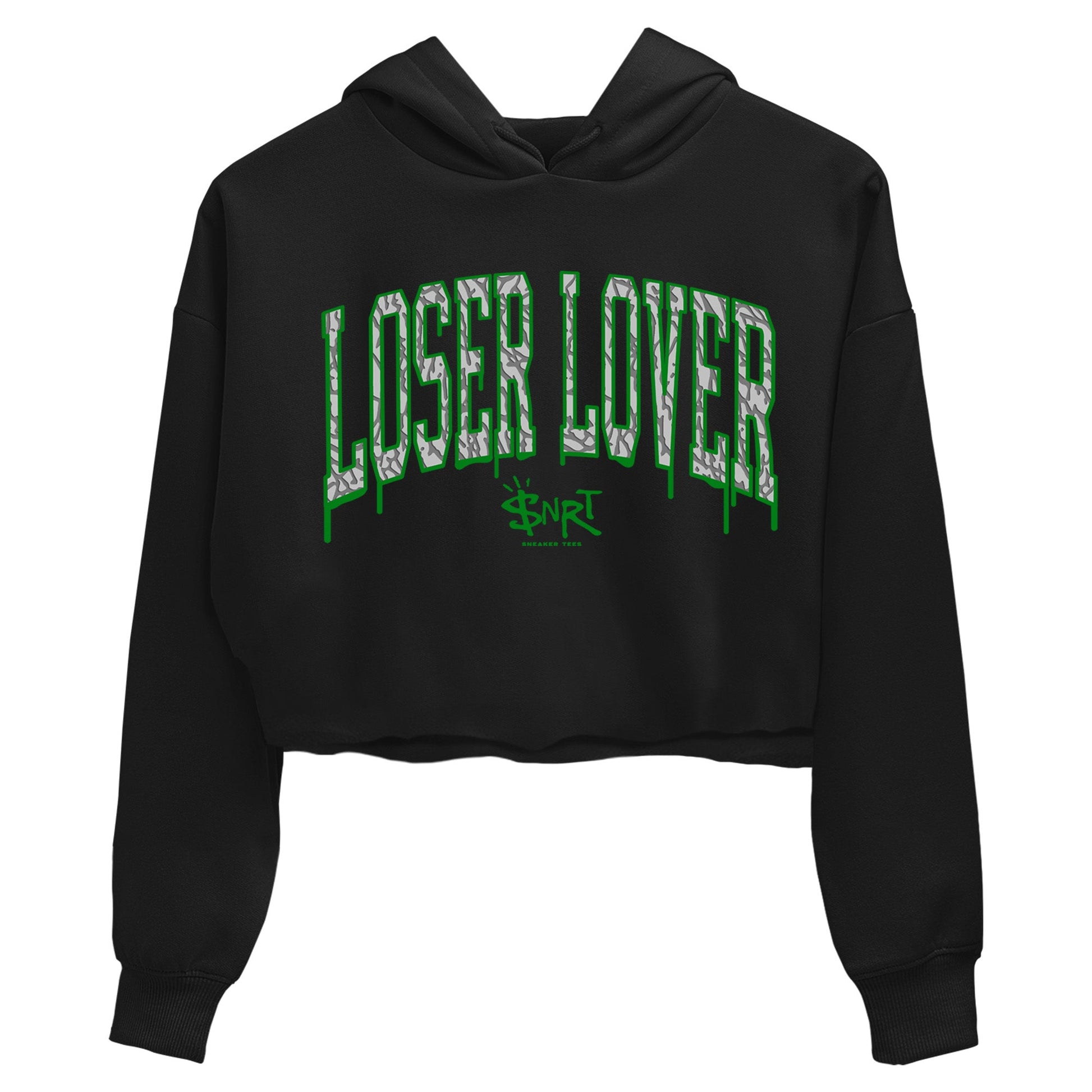 Air Jordan 3 Lucky Green Sneaker Match Tees Loser Lover Letter Sneaker Tees Air Jordan 3 WMNS Lucky Green Sneaker Release Tees Women's Shirts Black 2