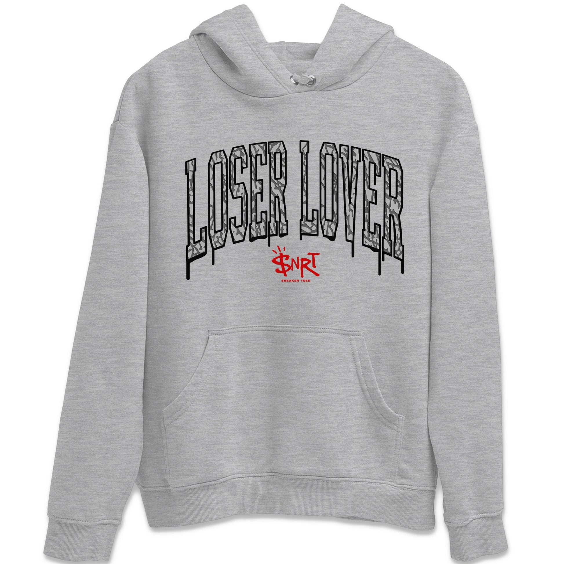 Air Jordan 3 White Cement Sneaker Match Tees Loser Lover Letter Sneaker Tees Air Jordan 3 Retro White Cement Sneaker Release Tees Unisex Shirts Heather Grey 2