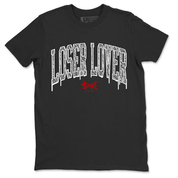 Air Jordan 3 White Cement Sneaker Match Tees Loser Lover Letter Sneaker Tees Air Jordan 3 Retro White Cement Sneaker Release Tees Unisex Shirts Black 2