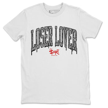 Air Jordan 3 White Cement Sneaker Match Tees Loser Lover Letter Sneaker Tees Air Jordan 3 Retro White Cement Sneaker Release Tees Unisex Shirts White 2