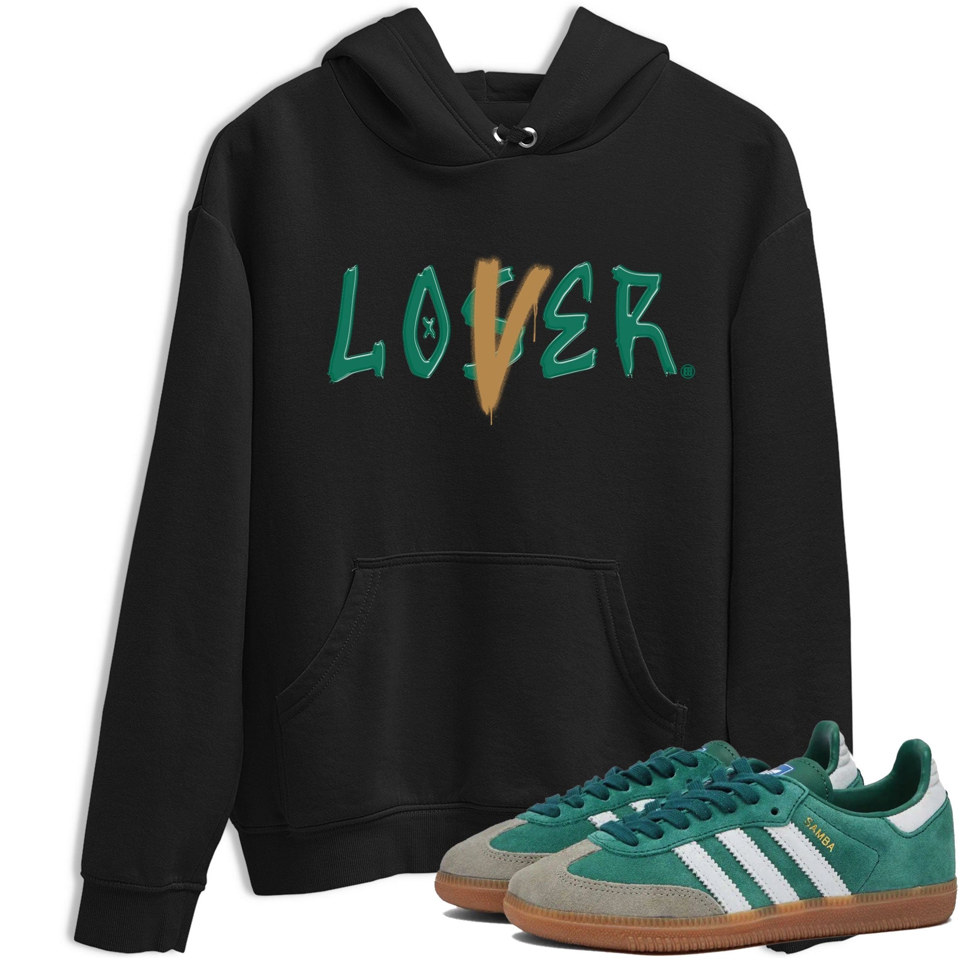 Adidas Samba OG Collegiate Green Gum shirt to match jordans Loser Lover sneaker tees Samba Collegiate Green Gum SNRT Sneaker Release Tees Crew Neck T-ShirtUnisex Black 1 T-Shirt