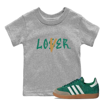 Adidas Samba OG Collegiate Green Gum shirt to match jordans Loser Lover sneaker tees Samba Collegiate Green Gum SNRT Sneaker Release Tees Crew Neck T-ShirtBaby Toddler Heather Grey 1 T-Shirt