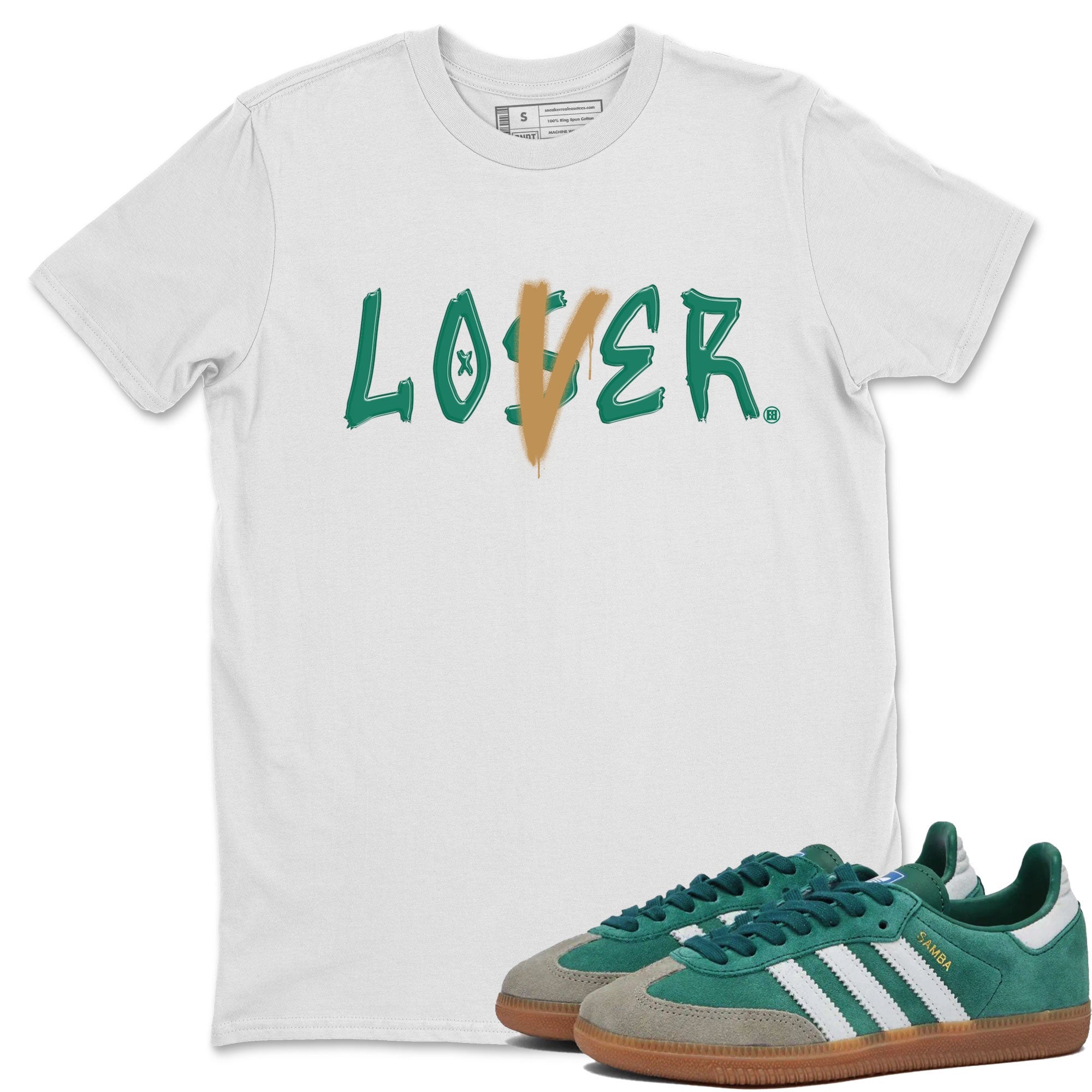Adidas Samba OG Collegiate Green Gum shirt to match jordans Loser Lover sneaker tees Samba Collegiate Green Gum SNRT Sneaker Release Tees Crew Neck T-ShirtUnisex White 1 T-Shirt