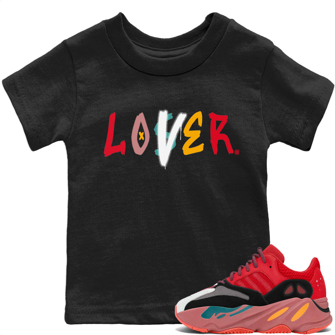 Yeezy 700 Hi-Res Red Sneaker Match Tees Loser Lover Sneaker Tees Yeezy 700 Hi-Res Red Sneaker Release Tees Kids Shirts