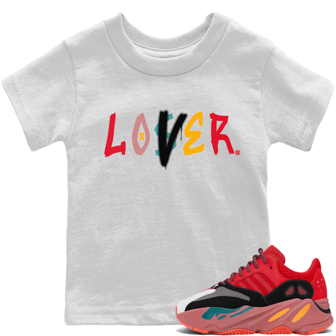 Yeezy 700 Hi-Res Red Sneaker Match Tees Loser Lover Sneaker Tees Yeezy 700 Hi-Res Red Sneaker Release Tees Kids Shirts