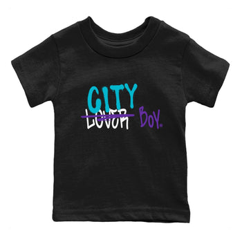 AJ6 Aqua Sneaker Match Tees Loser X City Boy Sneaker Tees Air Jordan 6 Aqua Sneaker Release Tees Kids Shirts Black 2