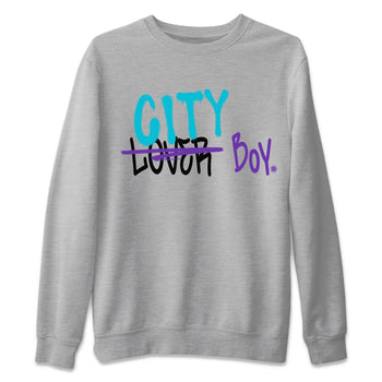 AJ6 Aqua Sneaker Match Tees Loser X City Boy Sneaker Tees Air Jordan 6 Aqua Sneaker Release Tees Unisex Shirts Heather Grey 2