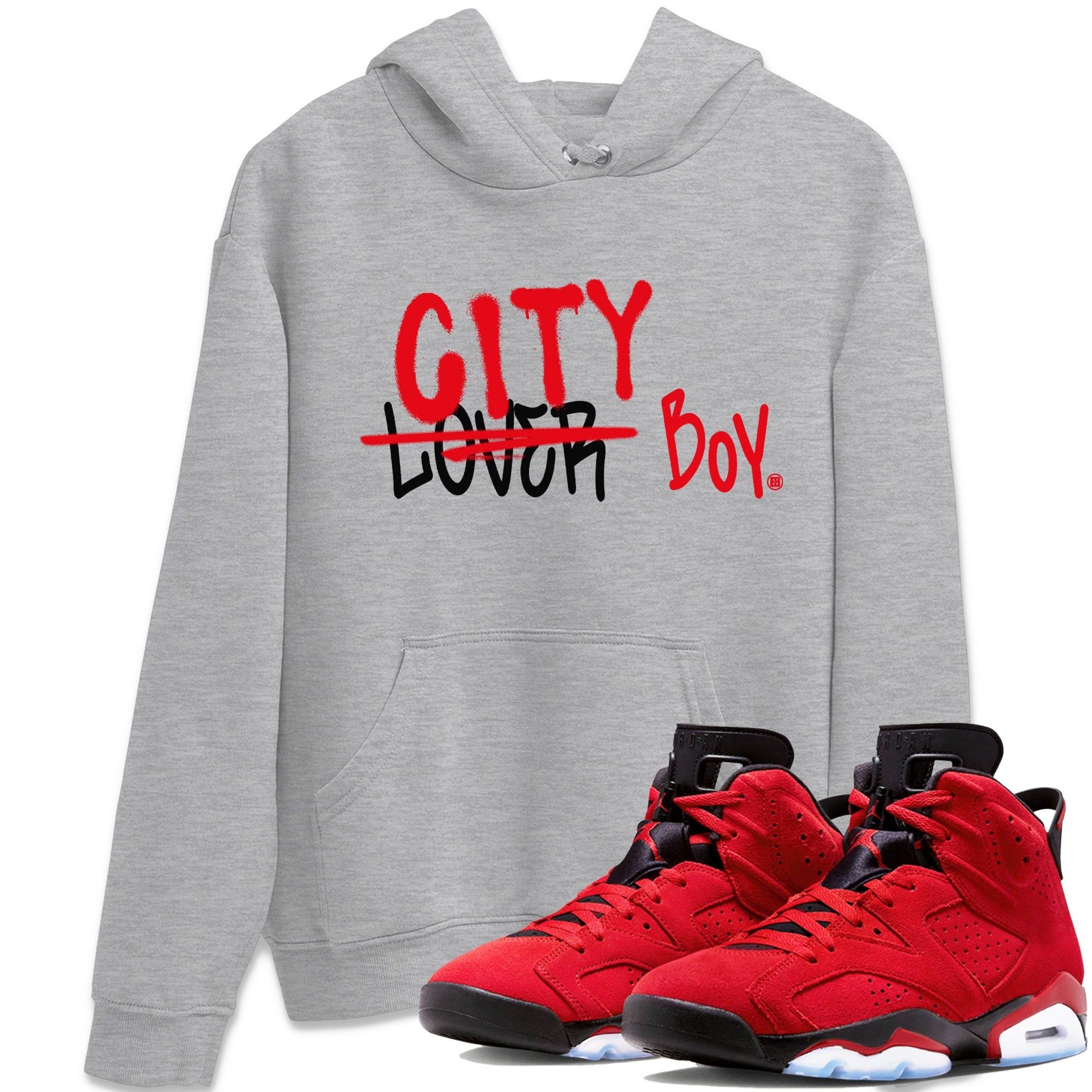 Air Jordan 6 Toro Bravo Sneaker Match Tees Loser X City Boy Sneaker Tees Air Jordan 6 Toro Tees Unisex Shirts Heather Grey 1