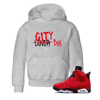 Air Jordan 6 Toro Bravo Sneaker Match Tees Loser X City Boy Sneaker Tees Air Jordan 6 Toro Tees Kids Shirts Heather Grey 1
