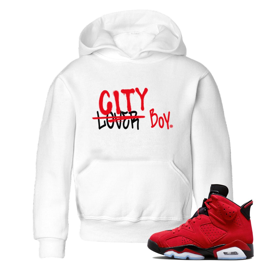 Air Jordan 6 Toro Bravo Sneaker Match Tees Loser X City Boy Sneaker Tees Air Jordan 6 Toro Tees Kids Shirts White 1