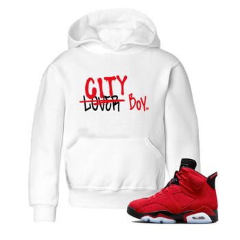 Air Jordan 6 Toro Bravo Sneaker Match Tees Loser X City Boy Sneaker Tees Air Jordan 6 Toro Tees Kids Shirts White 1