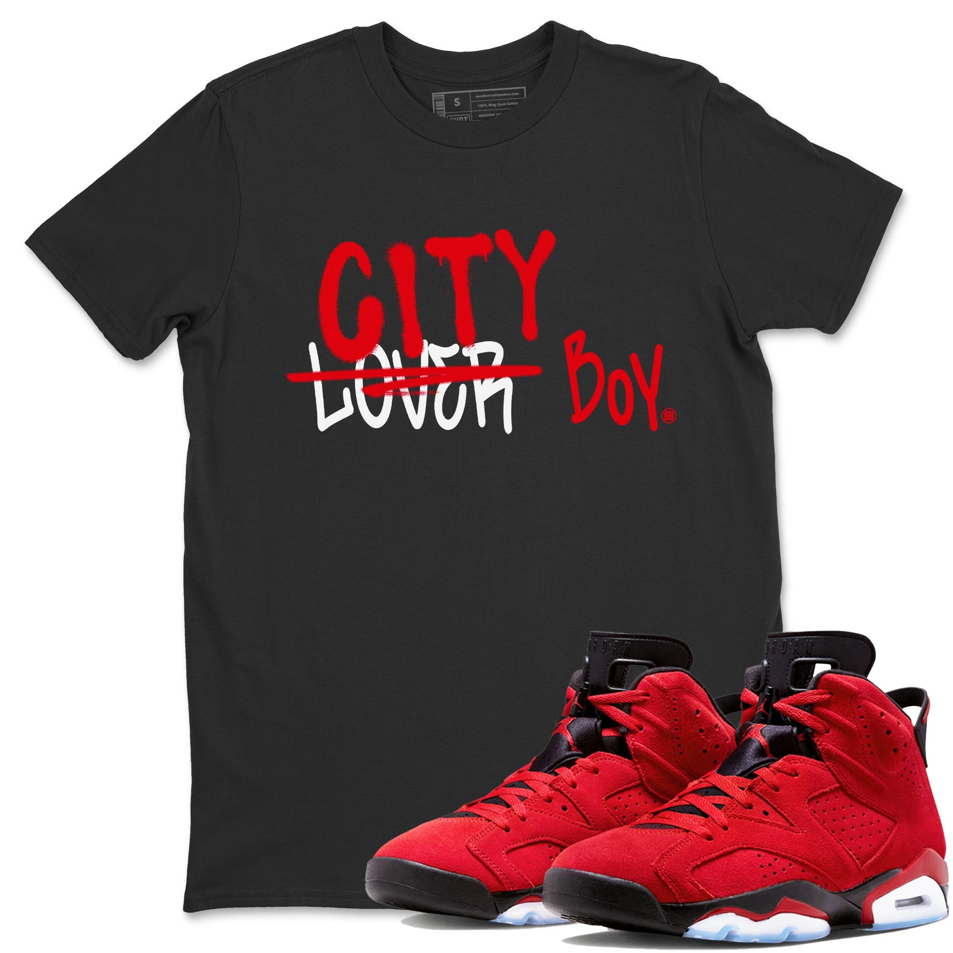 Air Jordan 6 Toro Bravo Sneaker Match Tees Loser X City Boy Sneaker Tees Air Jordan 6 Toro Tees Unisex Shirts Black 1