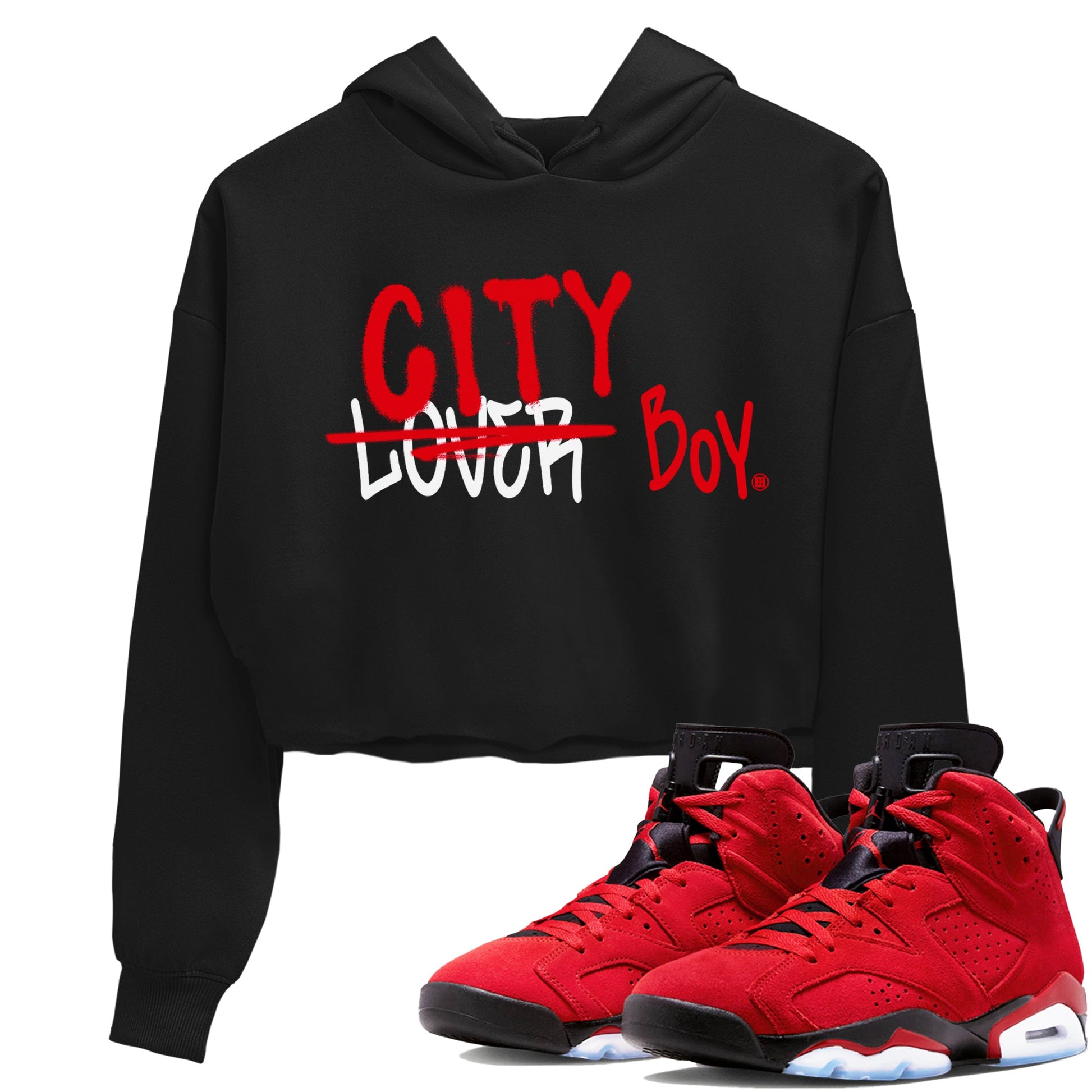 Air Jordan 6 Toro Bravo Sneaker Match Tees Loser X City Boy Sneaker Tees Air Jordan 6 Toro Tees Women's Shirts Black 1
