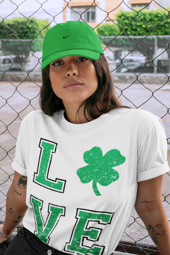 Jordan 1 Lucky Green Sneaker Match Tees LOVE Sneaker Tees Jordan 1 Lucky Green Sneaker Release Tees Unisex Shirts