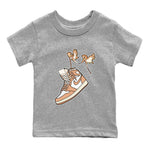 Air Jordan 1 High OG WMNS Praline shirt to match jordans Love Birds sneaker tees Air Jordan 1 Praline SNRT Sneaker Release Tees Baby Toddler Heather Grey 2 T-Shirt