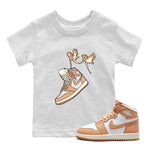 Air Jordan 1 High OG WMNS Praline shirt to match jordans Love Birds sneaker tees Air Jordan 1 Praline SNRT Sneaker Release Tees Baby Toddler White 1 T-Shirt