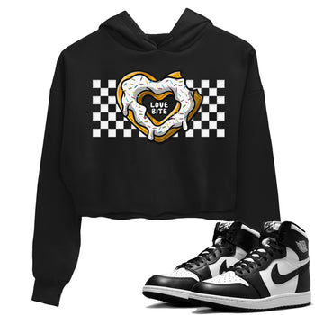 Air Jordan 1 Black White Sneaker Match Tees Love Bite Sneaker Tees Air Jordan 1 Black White Sneaker Release Tees Women's Shirts