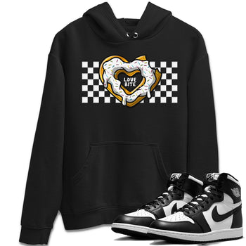 Air Jordan 1 Black White Sneaker Match Tees Love Bite Sneaker Tees Air Jordan 1 Black White Sneaker Release Tees Unisex Shirts