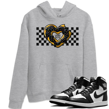 Air Jordan 1 Black White Sneaker Match Tees Love Bite Sneaker Tees Air Jordan 1 Black White Sneaker Release Tees Unisex Shirts