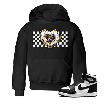 Air Jordan 1 Black White Sneaker Match Tees Love Bite Sneaker Tees Air Jordan 1 Black White Sneaker Release Tees Kids Shirts