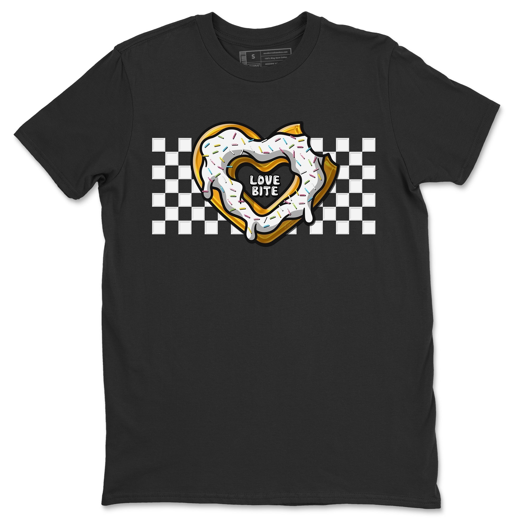 Air Jordan 1 Black White Sneaker Match Tees Love Bite Sneaker Tees Air Jordan 1 Black White Sneaker Release Tees Unisex Shirts