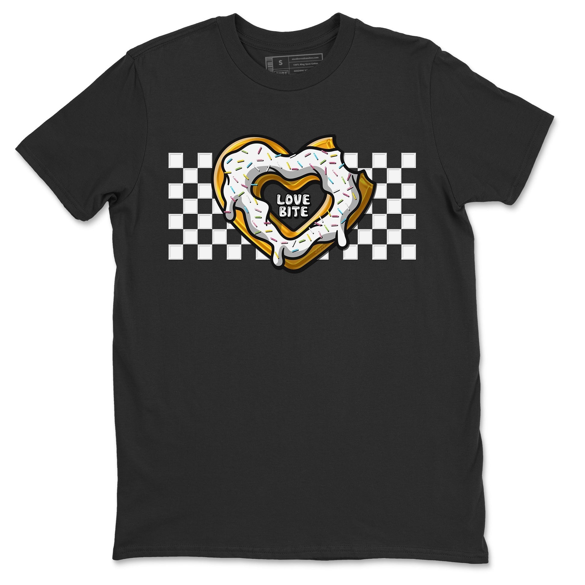 Air Jordan 1 Black White Sneaker Match Tees Love Bite Sneaker Tees Air Jordan 1 Black White Sneaker Release Tees Unisex Shirts