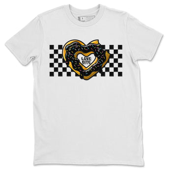 Air Jordan 1 Black White Sneaker Match Tees Love Bite Sneaker Tees Air Jordan 1 Black White Sneaker Release Tees Unisex Shirts