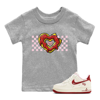 Air Force 1 Valentines Day Sneaker Match Tees Love Bite Sneaker Tees Air Force 1 Valentines Day Sneaker Release Tees Kids Shirts