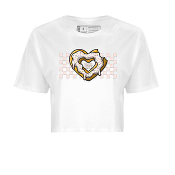 Air Jordan 1 Washed Pink Sneaker Match Tees Love Bite Sneaker Tees AJ1 Washed Pink Sneaker Release Tees Women's Shirts White 2