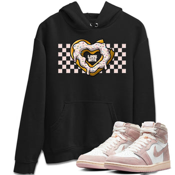 Air Jordan 1 Washed Pink Sneaker Match Tees Love Bite Sneaker Tees AJ1 Washed Pink Sneaker Release Tees Unisex Shirts Black 1