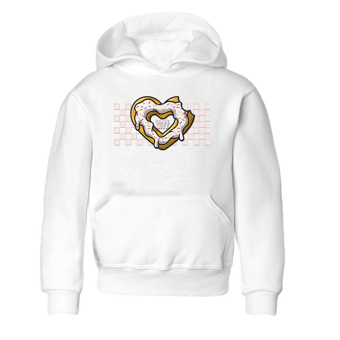 Air Jordan 1 Washed Pink Sneaker Match Tees Love Bite Sneaker Tees AJ1 Washed Pink Sneaker Release Tees Kids Shirts White 2