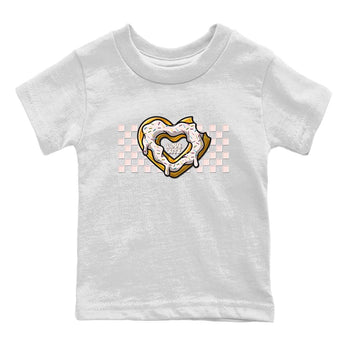Air Jordan 1 Washed Pink Sneaker Match Tees Love Bite Sneaker Tees AJ1 Washed Pink Sneaker Release Tees Kids Shirts White 2