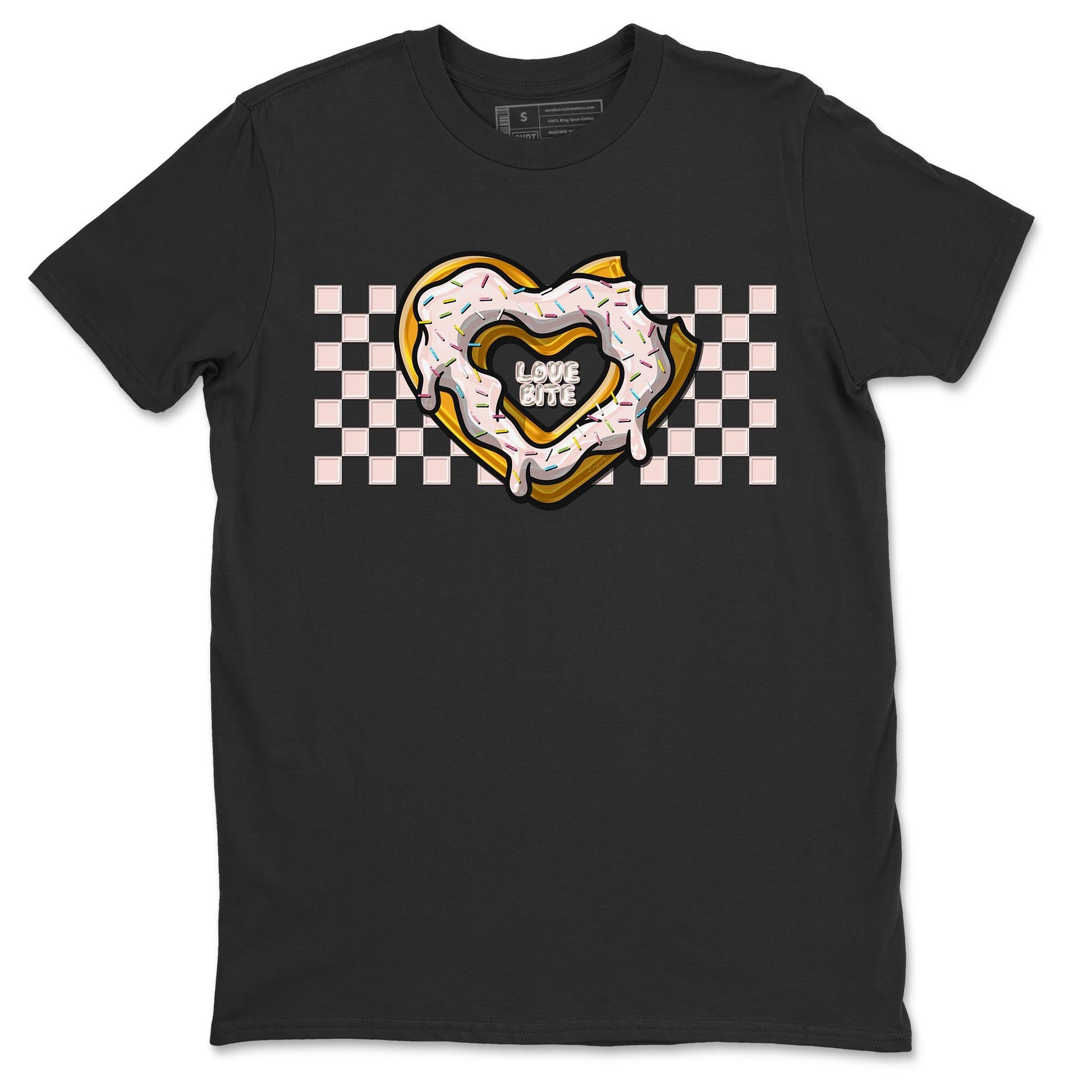Air Jordan 1 Washed Pink Sneaker Match Tees Love Bite Sneaker Tees AJ1 Washed Pink Sneaker Release Tees Unisex Shirts Black 2