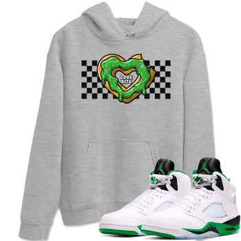 5s Lucky Green shirt to match jordans Love Bite sneaker tees Air Jordan 5 Lucky Green SNRT Sneaker Release Tees unisex cotton Heather Grey 1 crew neck shirt