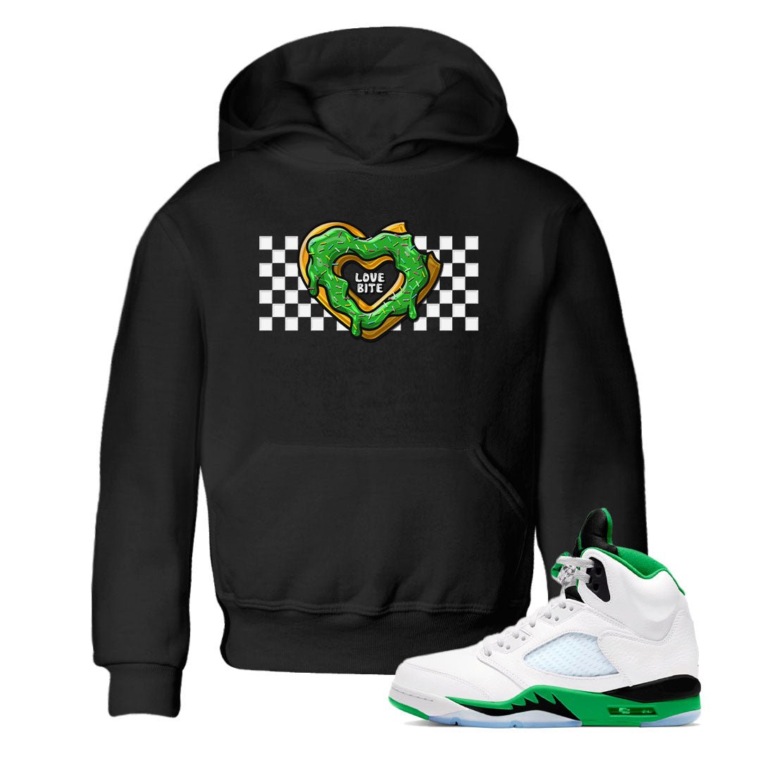 5s Lucky Green shirt to match jordans Love Bite sneaker tees Air Jordan 5 Lucky Green SNRT sneaker release tees baby toddler Black 1 cotton Shirt